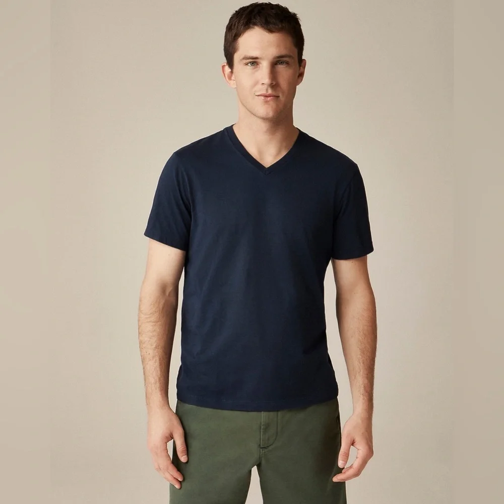 J Crew GRAY Tall Broken-in V-neck T-shirt CI178
